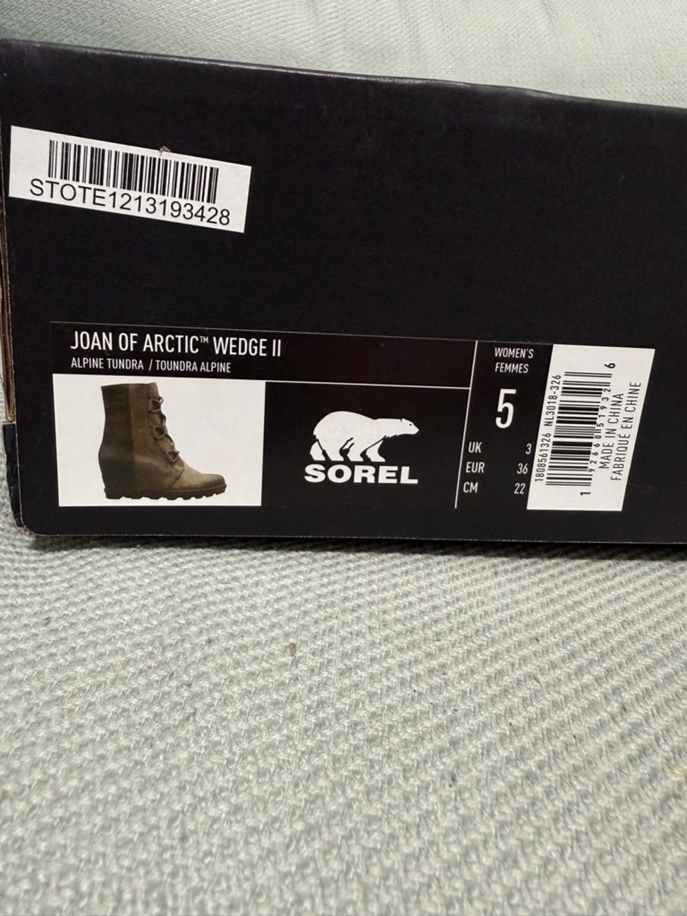 Sorel Joan of Arctic Wedge II Boots Alpine Tundra size 5 - Picture 5 of 10